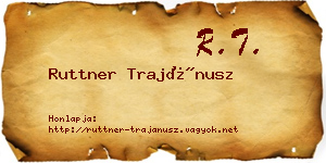 Ruttner Trajánusz névjegykártya